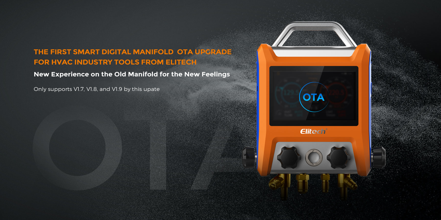 EMG-40V: The first smart digital manifold ota upgrade for HVAC industry tools from Elitech