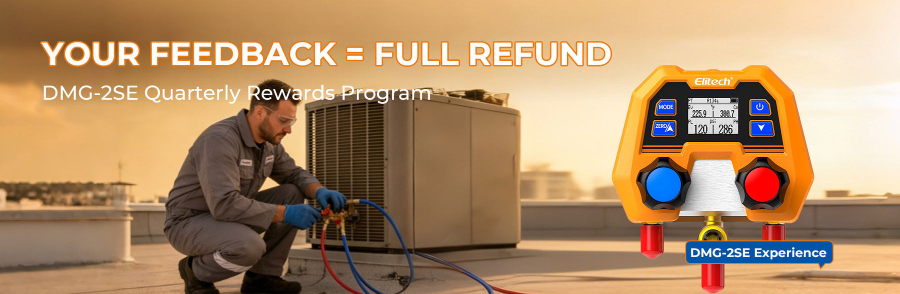 Win a Full Refund: Join the Elitech DMG-2SE Digital Manifold Quarterly Rewards Campaign