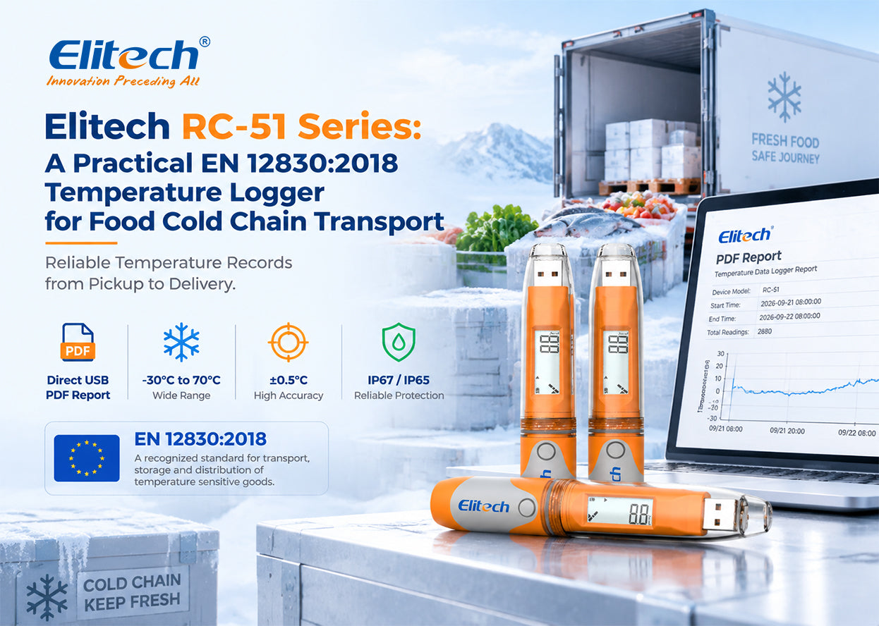 Elitech RC-51 Series: A Practical EN 12830:2018 Temperature Logger for Food Cold Chain Transport
