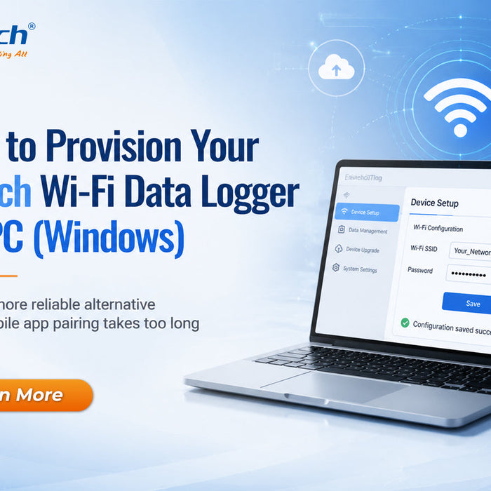 PC provisioning for Elitech Wi-Fi temperature and humidity data loggers