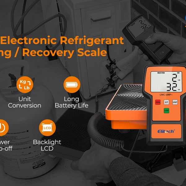 Elitech User Manual | LMC-100A LMC-100F Refrigerant Charging Scale
