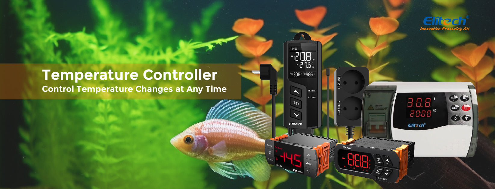 Smart Thermostat Temperature Control with LCD Display and Aquarium