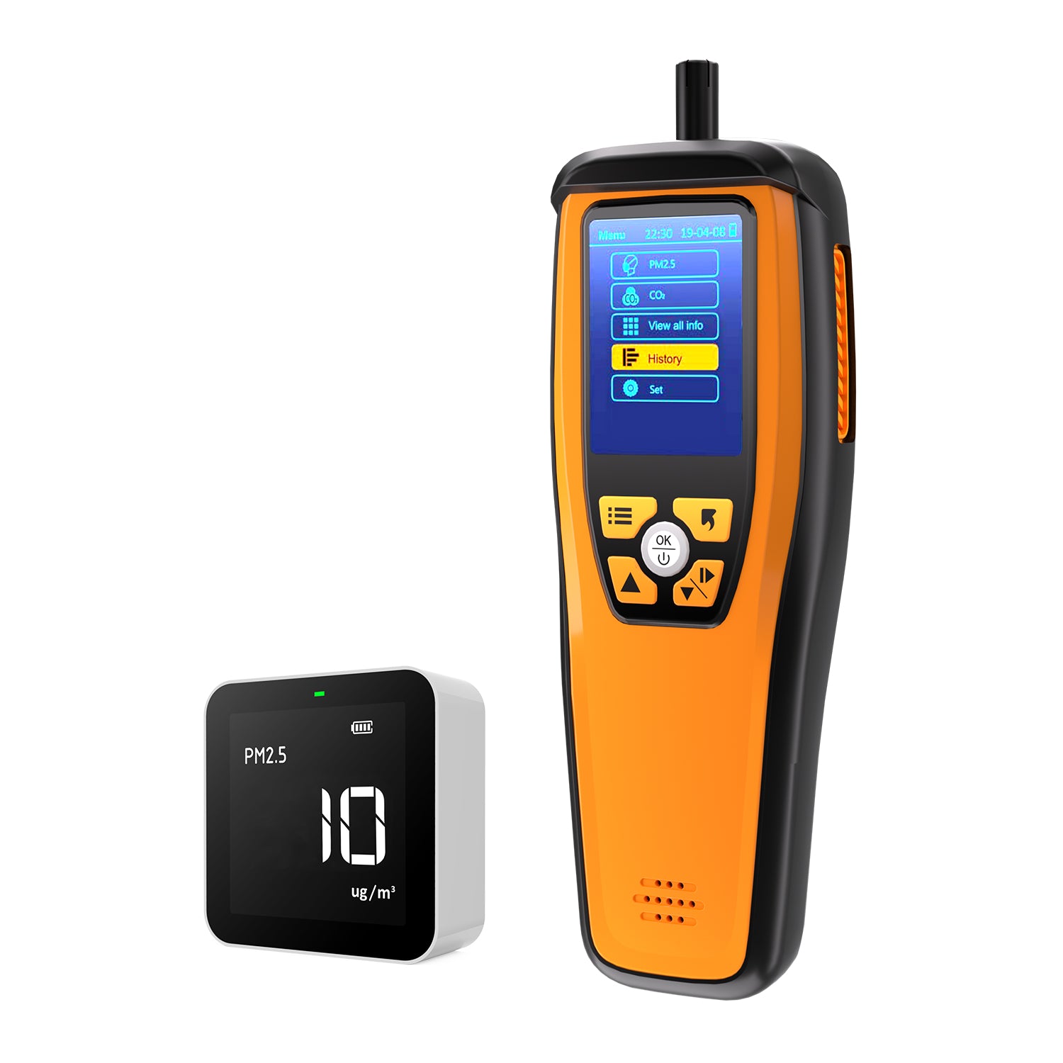 Temtop M2000C 2nd CO2 Air Quality Monitor for CO2 PM2.5 PM10 Particles Detector Temperature Humidity Display Audio Alarm Recording Curve, Data Export