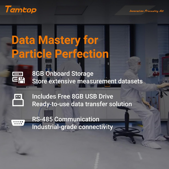 Temtop PMD 371 Monitor de aerosol Monitor de polvo contador de partículas portátil, siete salidas de números de partículas, concentraciones de cinco tipos de partículas