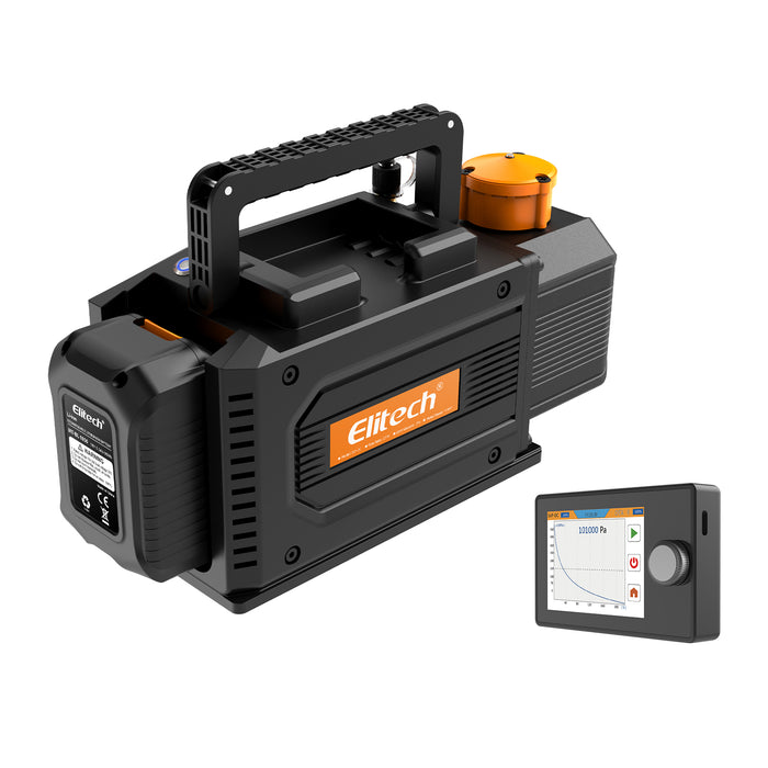 ELITech SVP-DC-Pro Smart Smart Incolse Vacuum Bomba A2L Compatible, bomba de vacío HVAC de 2 etapas con controlador Bluetooth, velocidad de bombeo de 1 l/s, presión extrema de 2pa, para HVAC/R