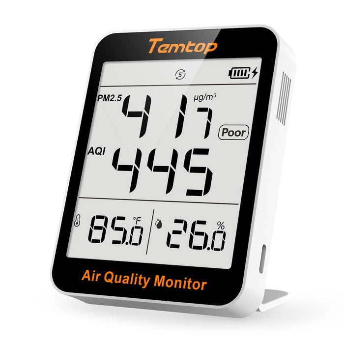 Temtop S1 Indoor Air Quality Meter Temperature and Humidity AQI PM2.5 —  ElitechEU