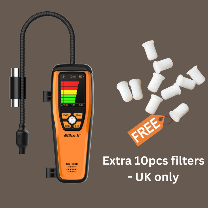 <tc>Elitech ILD-100H Rilevatore di perdite di refrigerante portatile a diodi riscaldati - Strumento di rilevamento perdite di refrigerante alogeno ad alta sensibilità per HVAC e aria condizionata automobilistica, localizzazione rapida delle perdite</tc>