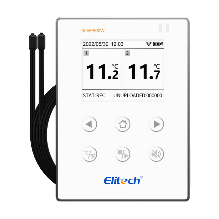 Enregistreur de données de température sans fil Elitech RCW-800W-TDE, enregistreur de température à distance WIFI pour réfrigérateur