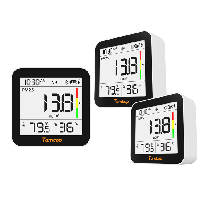 Temtop M10+ Smart Indoor Air Quality Monitor for CO2, AQI, PM2.5, VOC Temperature & Humidity with App