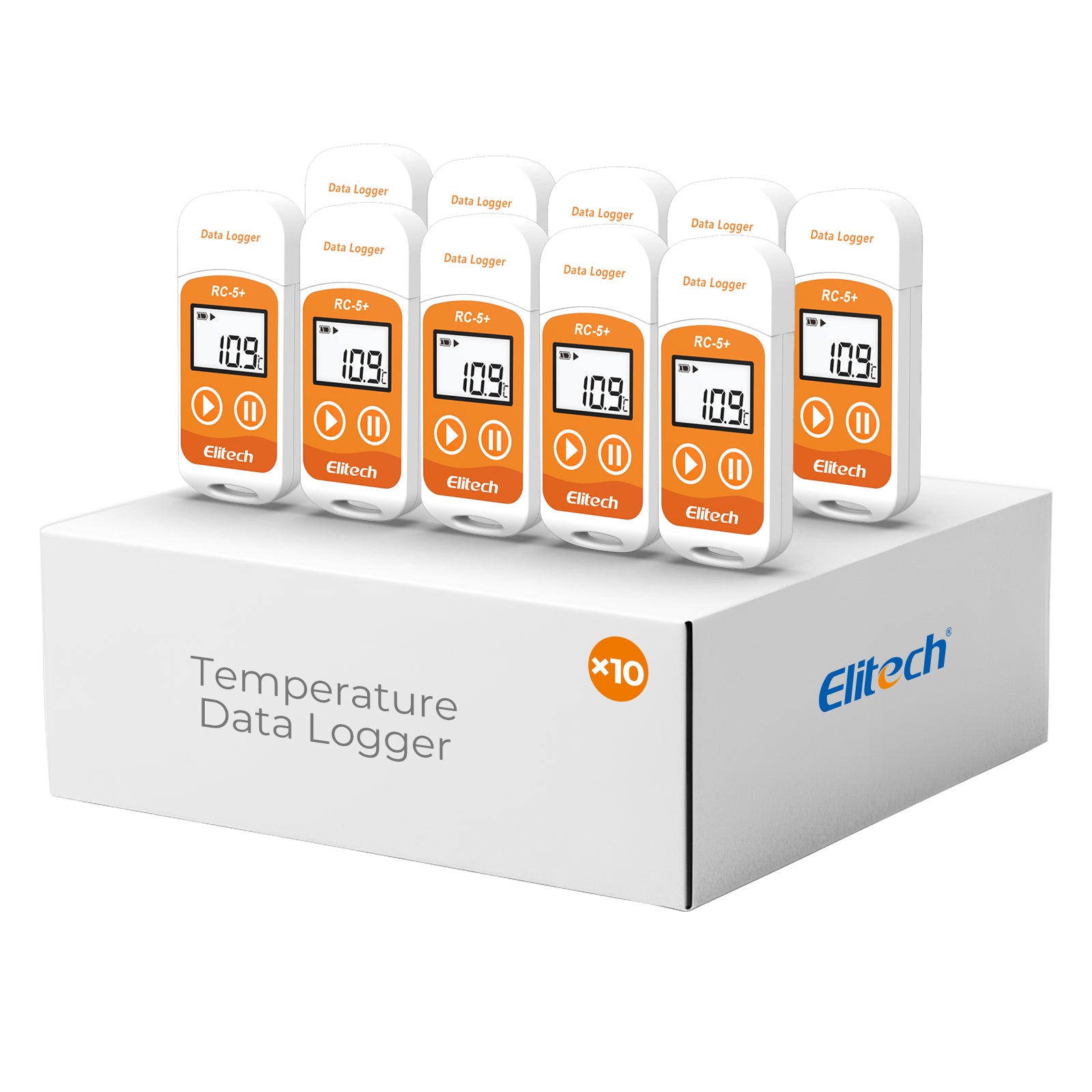 Elitech RC-5+ Temperature Data Logger, PDF USB Temperature Data Recorder, 32000 Points, with Calibration Certified