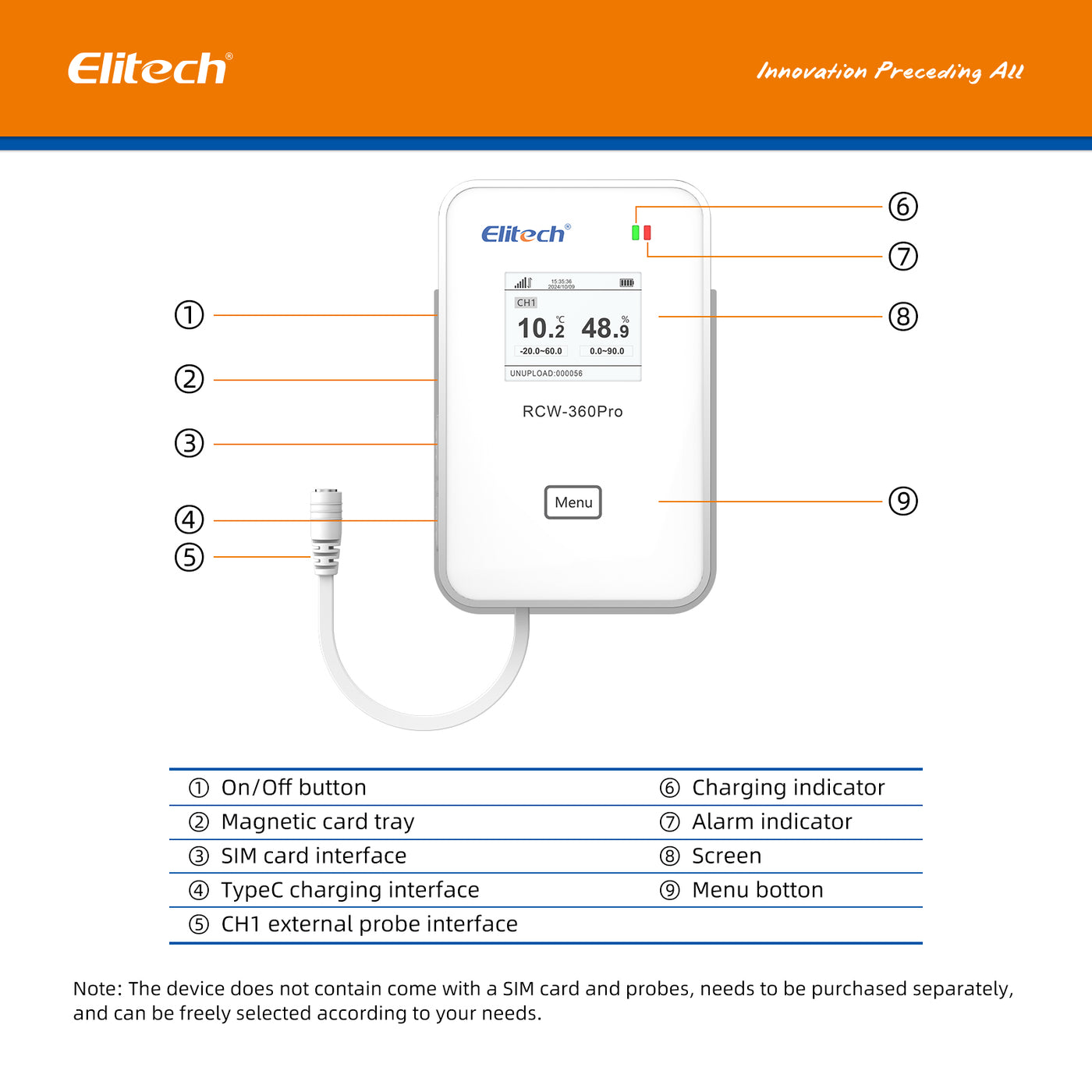 Elitech Programming Key Controllers Elitech RCW-360Pro 4G Wireless Temperature Data Logger — ElitechEU