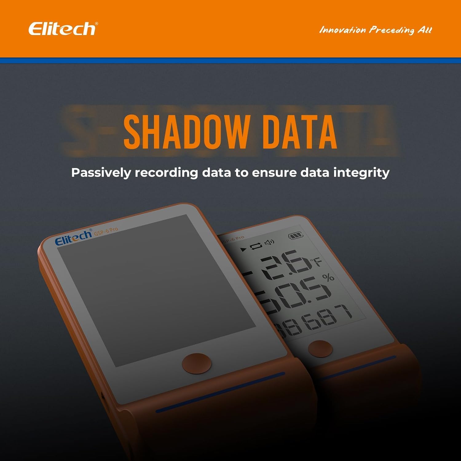 【Pack】Elitech GSP-6 Pro GLE/THE Temperature and Humidity Data Logger with Glycol Bottle Temperature Sensor Dual External Sensors