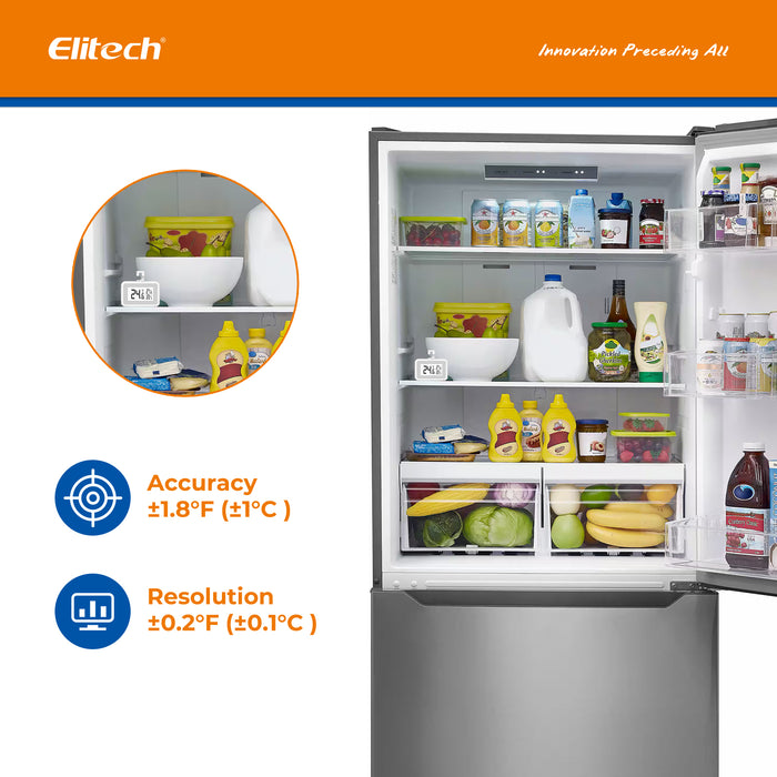 Elitech TM-2T Fridge Termómetro Digital Freeze Refrigerator termómetro impermeable