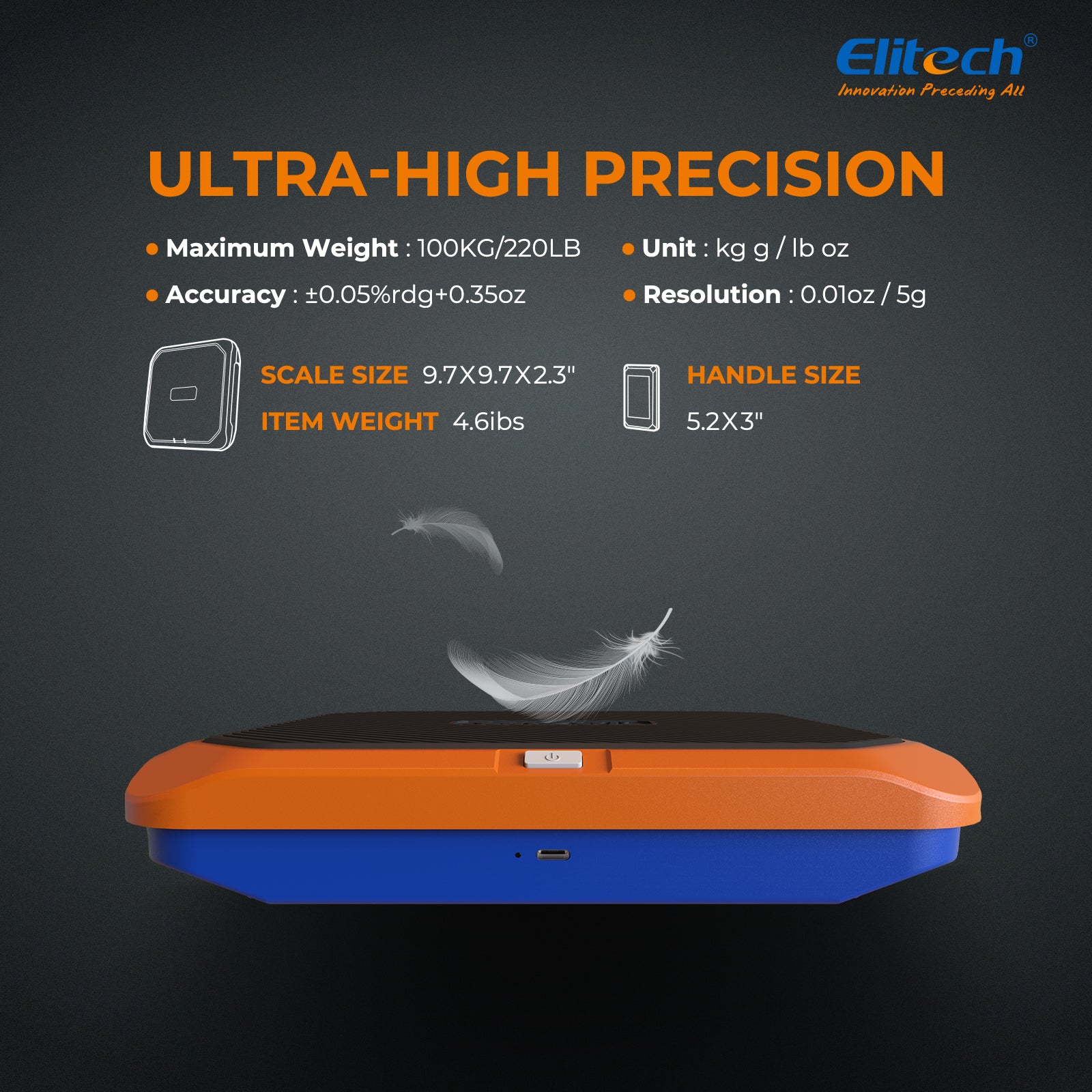 Elitech SRL-100 Refrigerant Heat Pump Scale 220Lbs/100Kg (Magnesium-aluminum alloy base)
