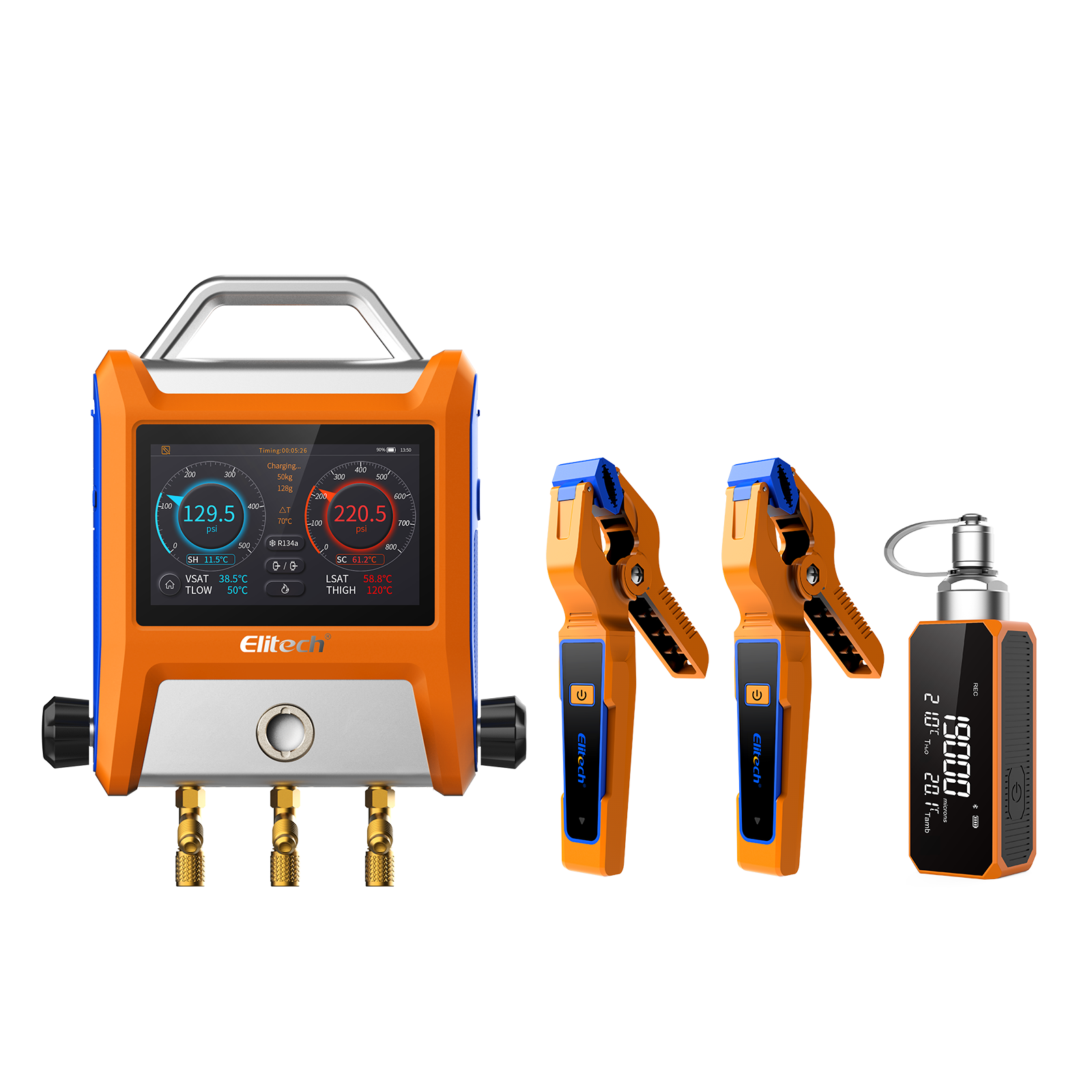 Elitech EMG-20V Intelligent Digital Refrigeration Heat Pump Manifold, 2 Valves, APP Control，Big Touch Screen