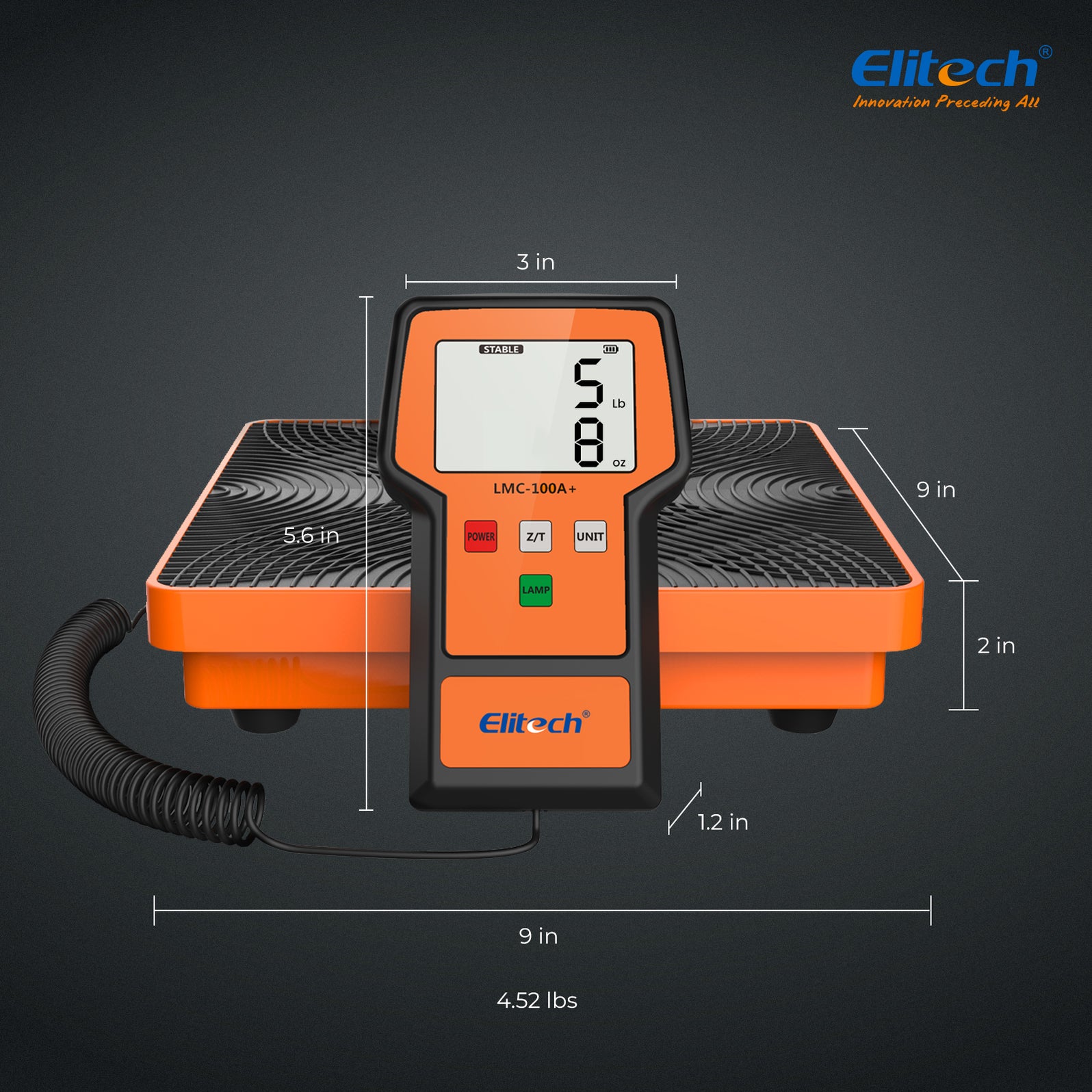 Elitech LMC-100A+ Electronic Refrigerant Scale 100kg — ElitechEU