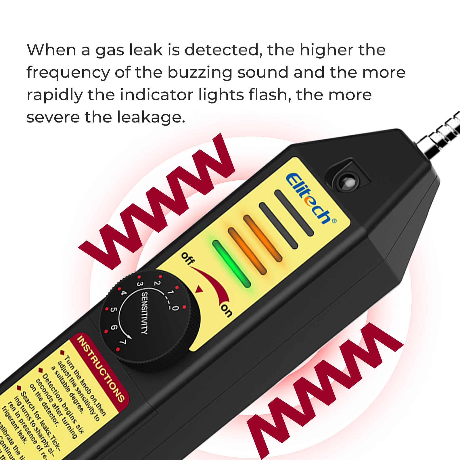 Elitech LMG-10 & WJL-6000SUV Refrigeration Heat Pump Digital Manifold Gauge Set & Leak Detector with UV LED Corona Sensor AC Halogen Gas Leaking Detection, HVAC system