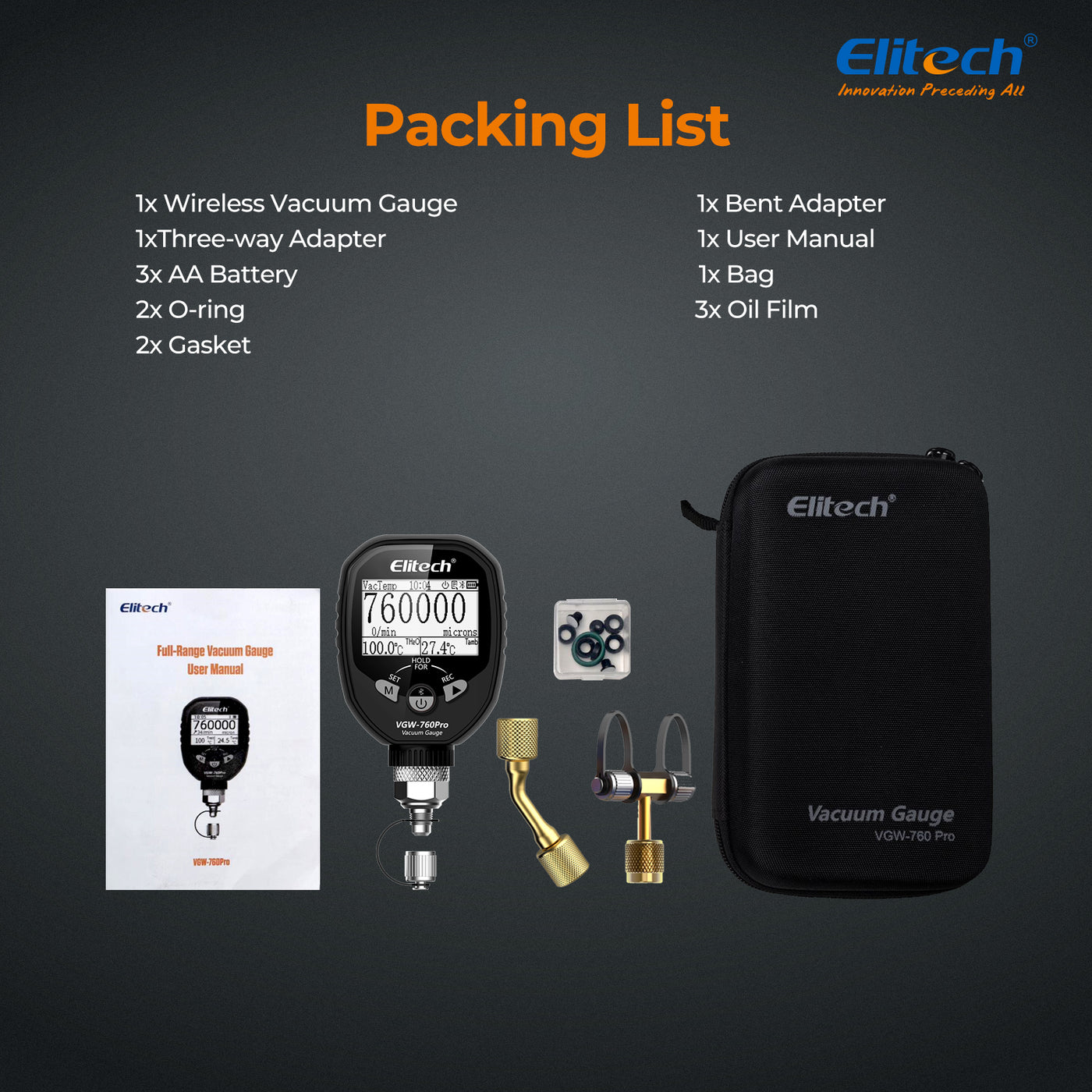 Elitech VGW-760Pro Full-Range Wireless Digital Vacuum Gauge — ElitechEU