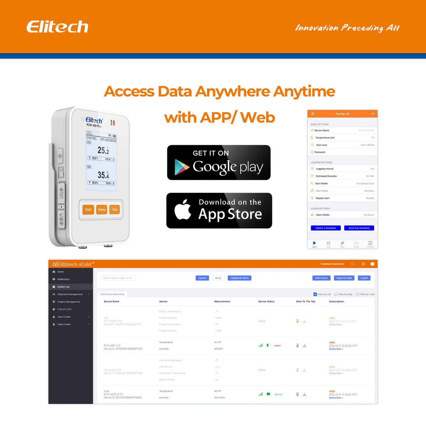 Elitech RCW-360Plus WiFi + 4G Temperature Humidity Data Logger — ElitechEU