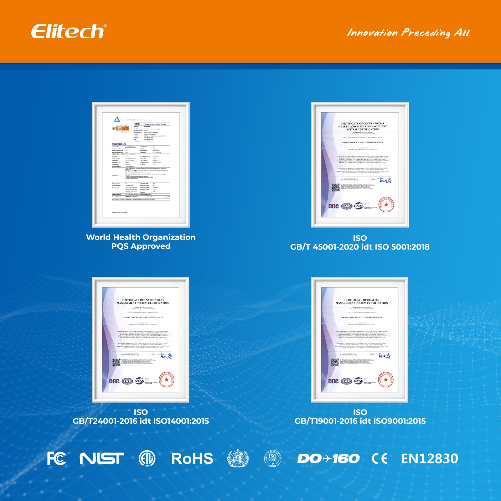 Elitech RC-5+ Temperature Data Logger, PDF USB Temperature Data Recorder, 32000 Points, with Calibration Certified