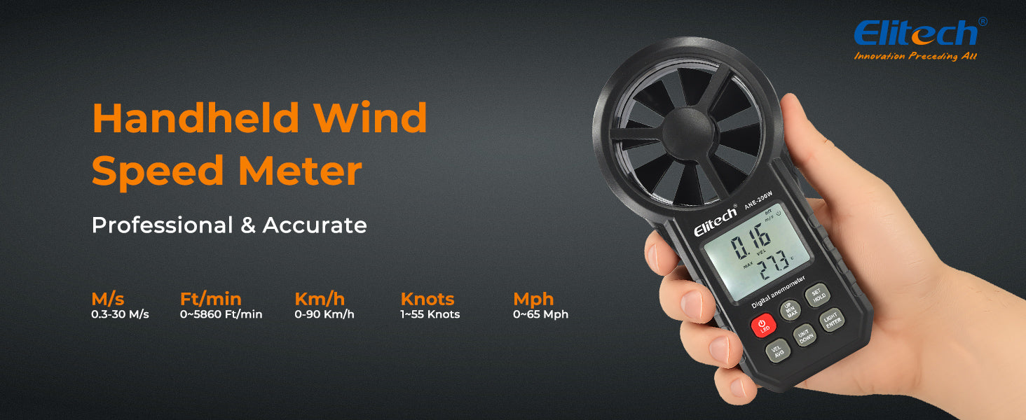 Anemometro Digitale, INFURIDER YF-816B Anemometro Portatile per Velocità del Ven Anemometro Digitale, INFURIDER YF-816B Anemometro Portatile per Velocità del Ven