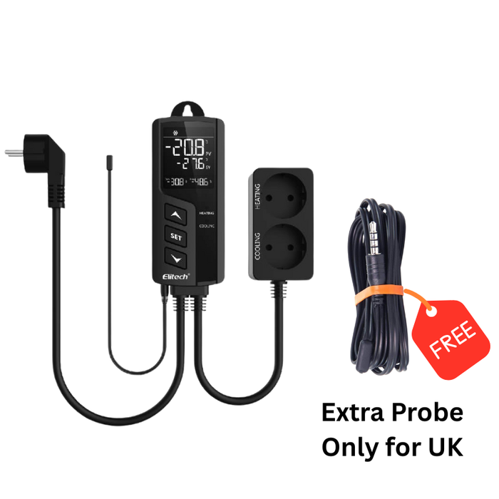 Elitech STC-1000WiFi Temperature Controller Thermostat, Prewired - Just Plug and Play, WiFi Wireless Remote Control