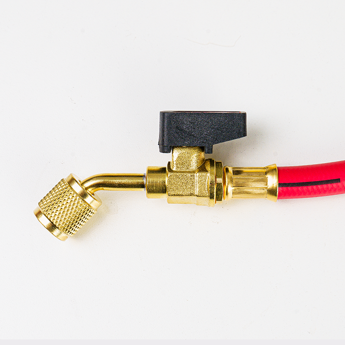 Elitech BVH-15SET-3 1/4" Mangueras de carga de refrigerante con válvula de bola, 60", 800 PSI, para sistemas de refrigerante R134A, R410A, R22 y R12