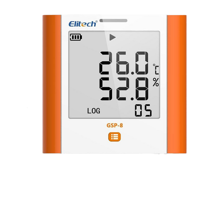 Registrador de datos digital de temperatura montado en la pared Elitech GSP-8