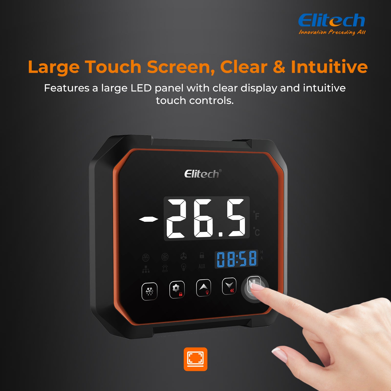 Elitech LS200 WiFi Single-phase Split Plastic Electric Control Panel With Refrigeration 3HP, Defrost, Fan, Light and Alarm Output 100-256VAC WiFi Network, With Temperature & Defrost Probe Sensor, Three-way Digital Inputs, RS-485 & Bluetooth