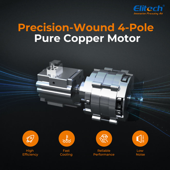 Bomba de vacío Elitech NVP-3 HVAC 220V 3CFM 1.5L/S 1/4HP Bomba de vacío de aire giratorio de una sola etapa única para sistemas de HVAC y refrigeración, duradero y fácil de mantener