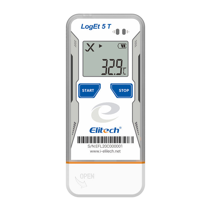 Elitech LogEt 5B Series Bluetooth Temperature Humidity Data Logger Reusable Recorder with Shadow Data, Auto PDF/ CSV Report, 32000 Points