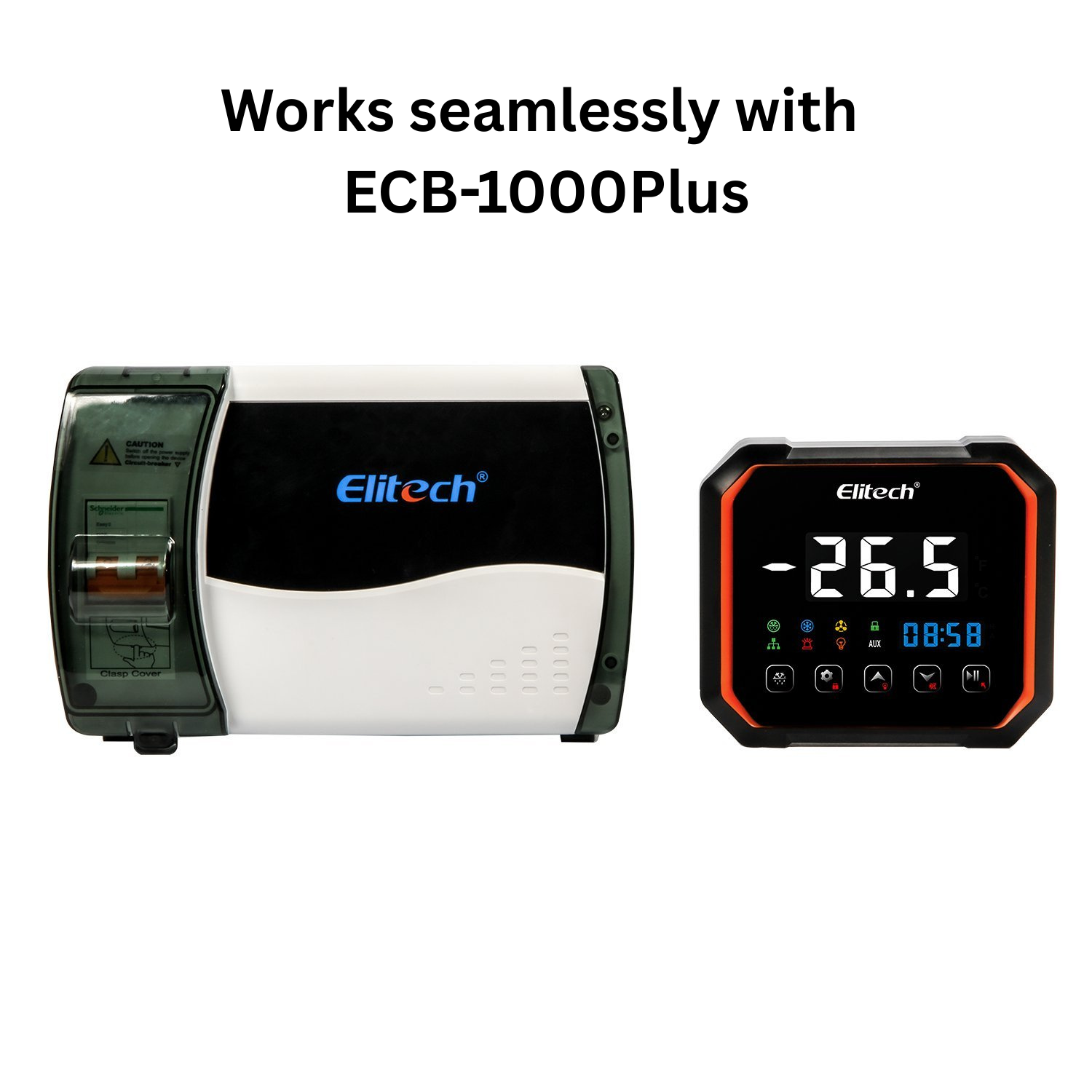 Elitech LS200 WiFi Single-phase Split Plastic Electric Control Panel With Refrigeration 3HP, Defrost, Fan, Light and Alarm Output 100-256VAC WiFi Network, With Temperature & Defrost Probe Sensor, Three-way Digital Inputs, RS-485 & Bluetooth