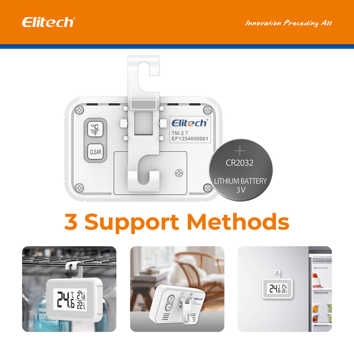 Elitech TM-2T Fridge Termómetro Digital Freeze Refrigerator termómetro impermeable
