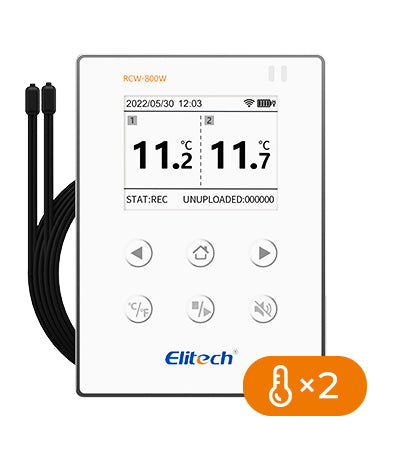 Elitech RCW-800W-TDE Registratore di dati di temperatura wireless, registratore di temperatura remoto WIFI per frigorifero