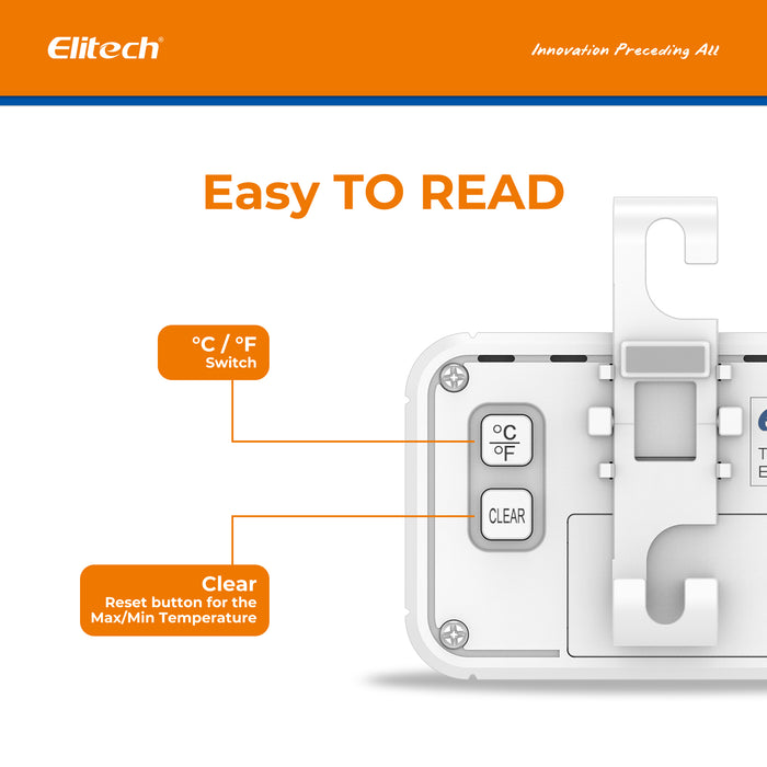Elitech TM-2T Fridge Termómetro Digital Freeze Refrigerator termómetro impermeable