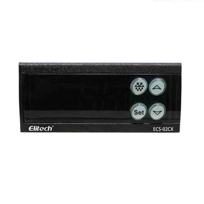 Elitech ECS-02CX One-way Output Temperature Controller, Cooling or Heating Mode, With Temperatue Sensoe and Evaporator Defrost Sensor, Copy Card Function, Same as Dixell XR-02CX