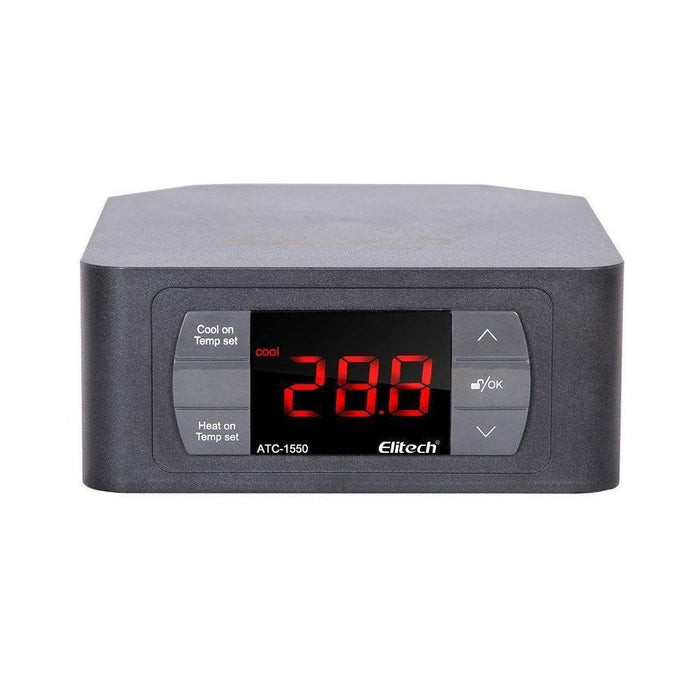 Controlador de temperatura digital precableado Elitech ATC-1550, salida de calefacción, refrigeración e iluminación, termostato con tecla táctil