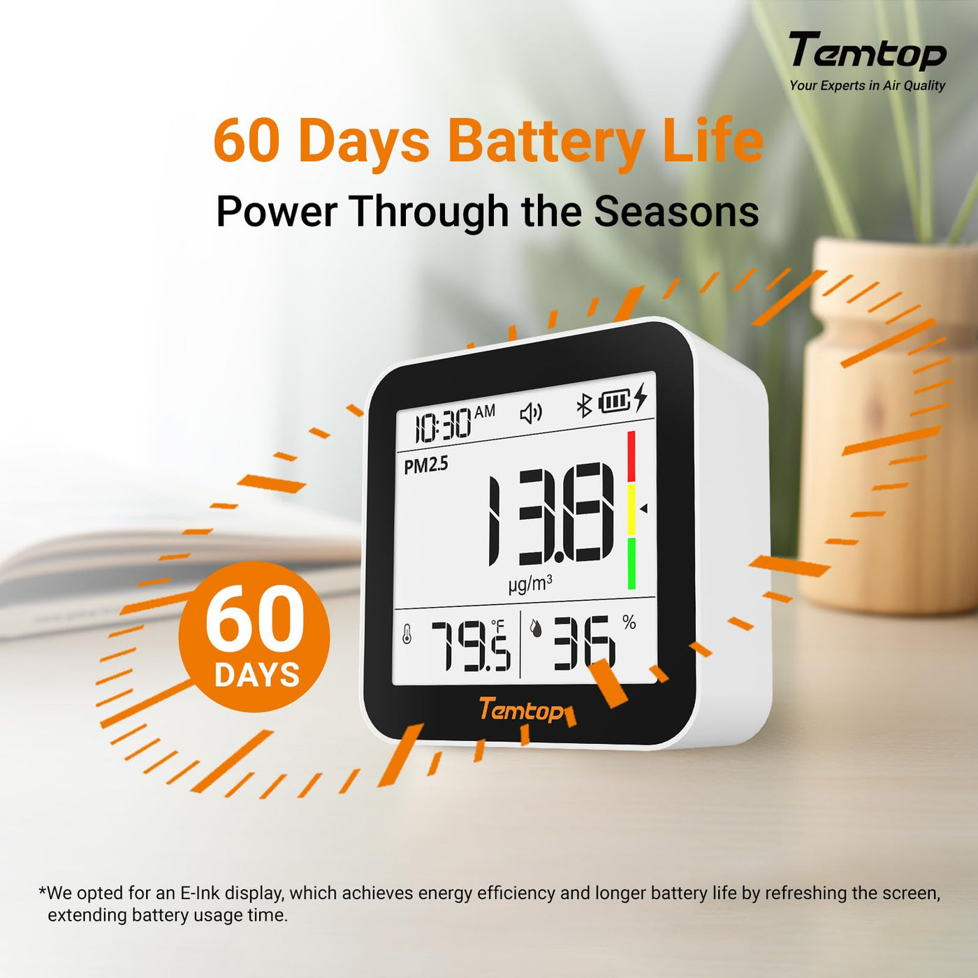 Temtop M10+ Smart Indoor Air Quality Monitor — ElitechEU