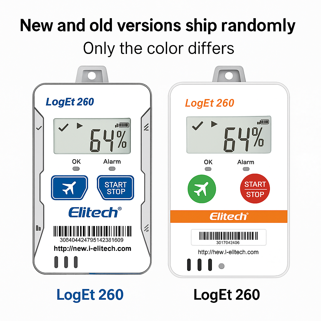 Elitech Loget 260-TH 4G Reusable Real-time Temperature & Humidity Data Logger Light/Shock/Location, Built-in SIM Card, 100000 Points