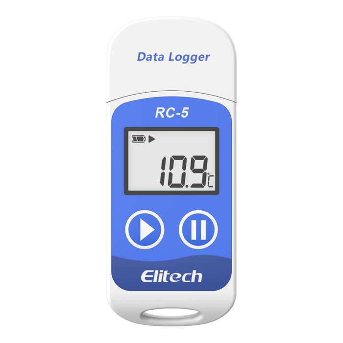 Elitech RC-5 Registratore dati temperatura, registratore dati, rapporto grafico USB 2.0, 32000 punti con sensore interno