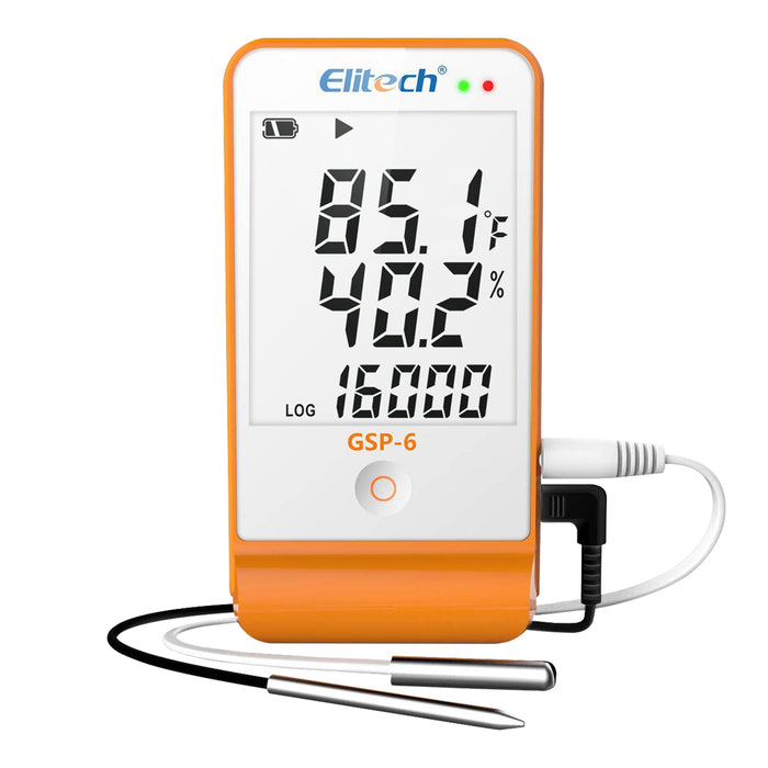 Elitech GSP-6 Temperature and Humidity Data Logger with External Probe —  ElitechEU