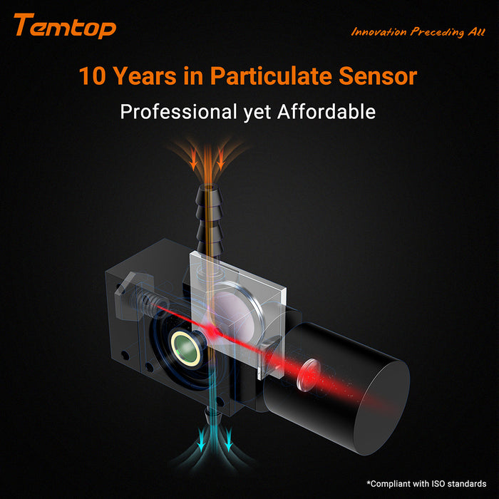 Temtop PMD 331 Aerosol Monitor Handheld Particle Counter Dust Monitor, Seven Channels For Outputs