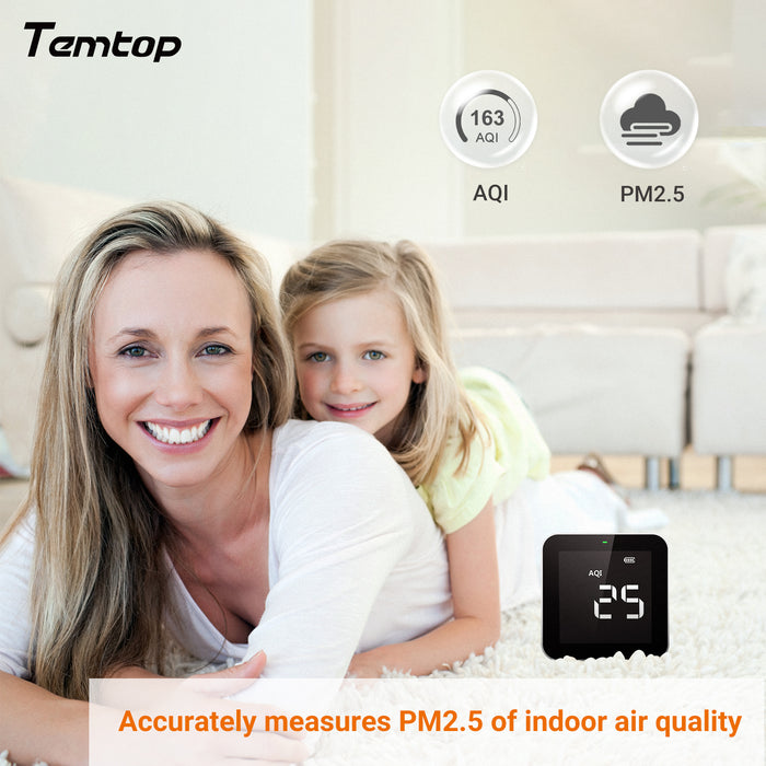 Monitor de calidad del aire Temtop P10 para PM2.5 AQI, detector de sensor de partículas láser profesional