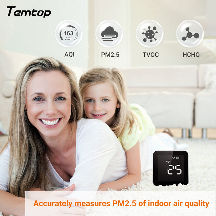 Temtop M10i WiFi Air Quality Monitor Meter for PM2.5 TVOC AQI HCHO Formaldehyde Detector Real Time Data Recording