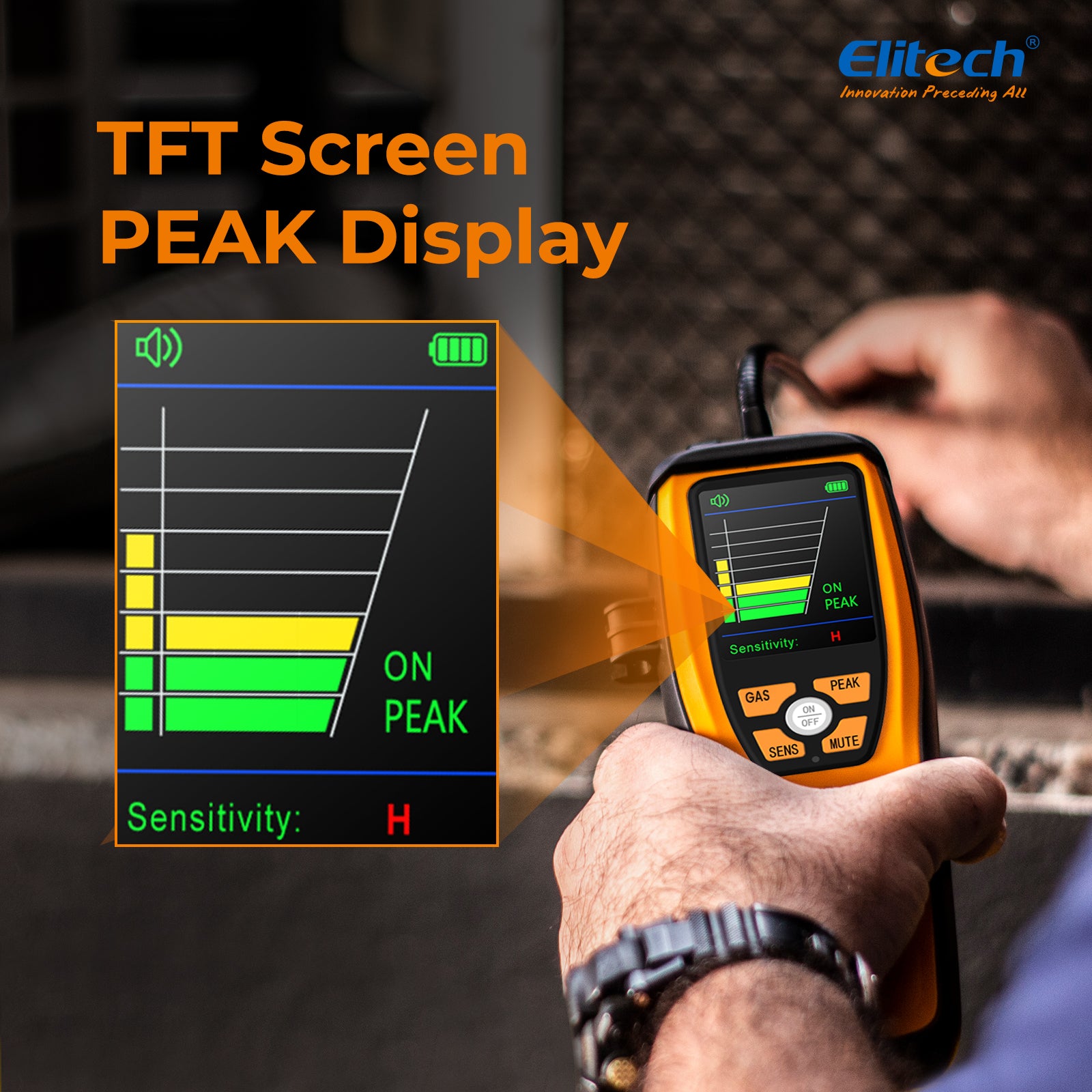 Elitech ILD-300 Electronic Refrigerant Heat Pump Leak Detector HVAC, Freon Leak Detector, Infrared Sensor up to 10 years' service life, 4g/yr, Gas Selection