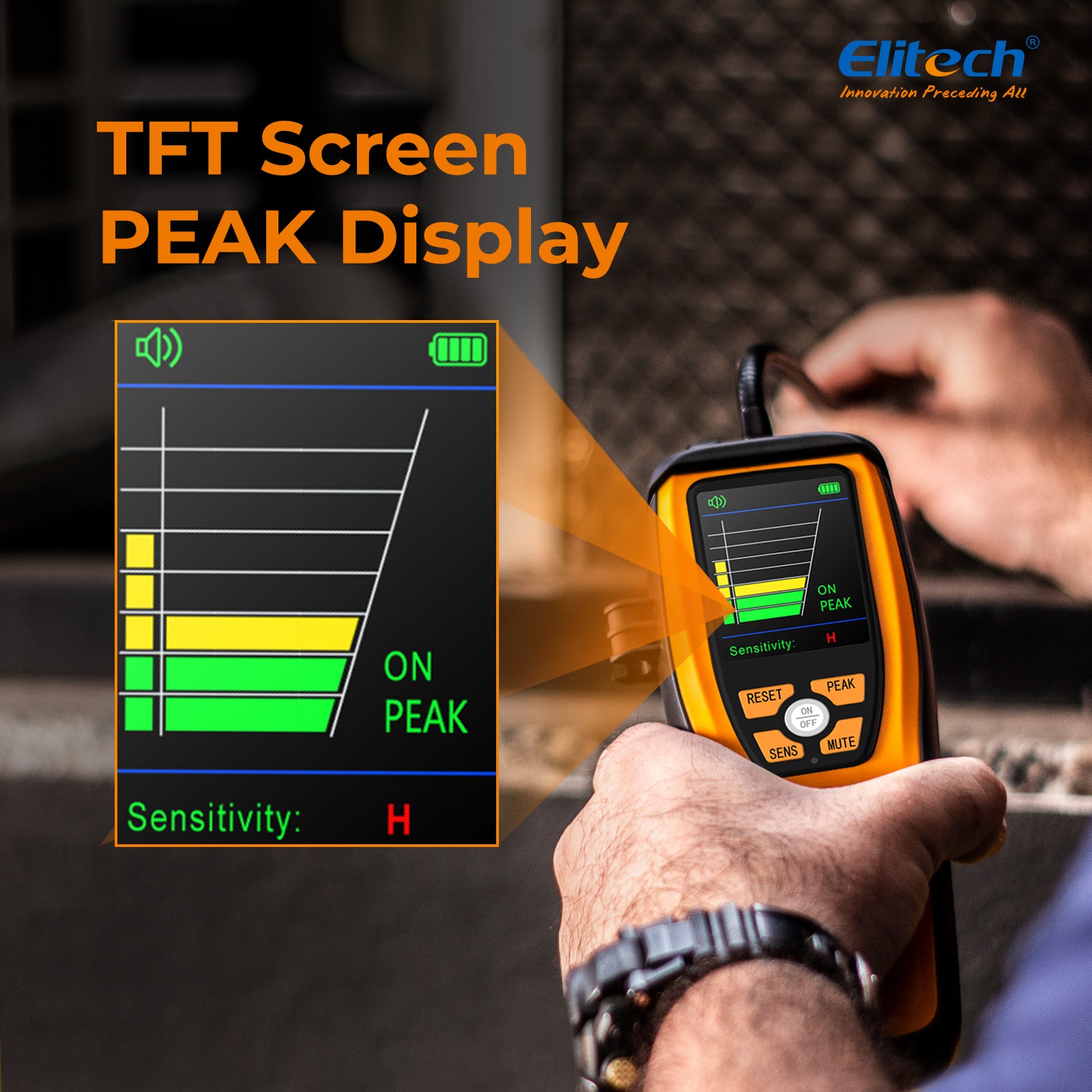 Elitech ILD-200 Electronic Refrigerant Heat Pump Leak Detector HVAC, Freon Leak Detector, Infrared Sensor up to 10 years' service life, 4g/yr, PEAK Record
