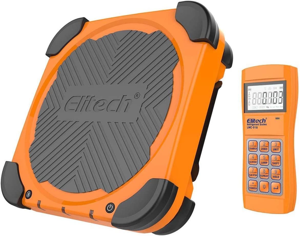 Elitech LMC-310 Wireless Refrigerant Heat Pump Scale HVAC Weight Scale with Overweight Protection 220Lbs/100Kg