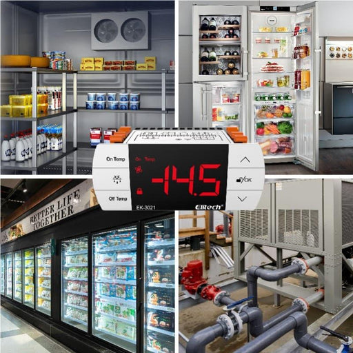 Elitech EK-3021 Two-way Output Digital Temperature Controller Refrigeration System with Defrost Mode, With Temperatue Sensor and Evaporator Defrost Sensor, Touch-Key - ElitechEU