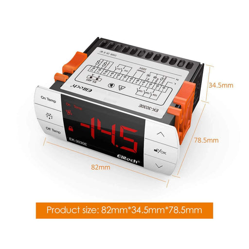 Elitech EK-3030E Digital Temperature Controller 220V Heating or Cooling System - ELITECH UK
