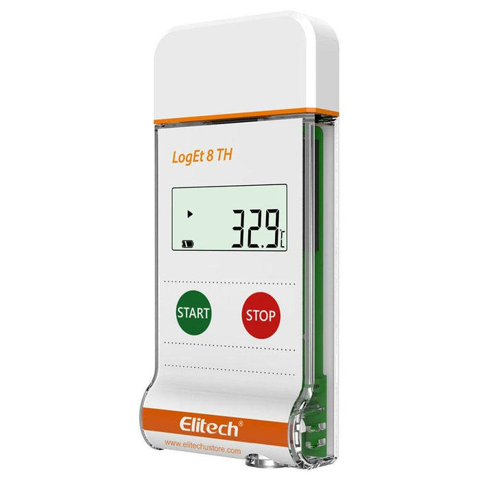 Registrador de datos de temperatura y humedad Elitech LogEt 8 TH con precisión de ±0,6 ℉